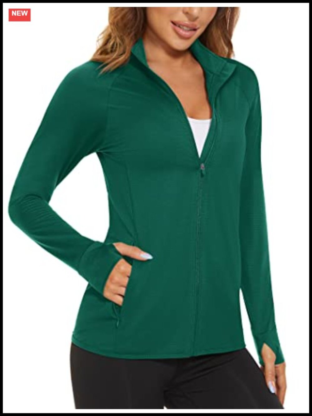 Women UPF 50+ Lightweight Athletic Jacket Full Zip Long Sleeve Sun Protection